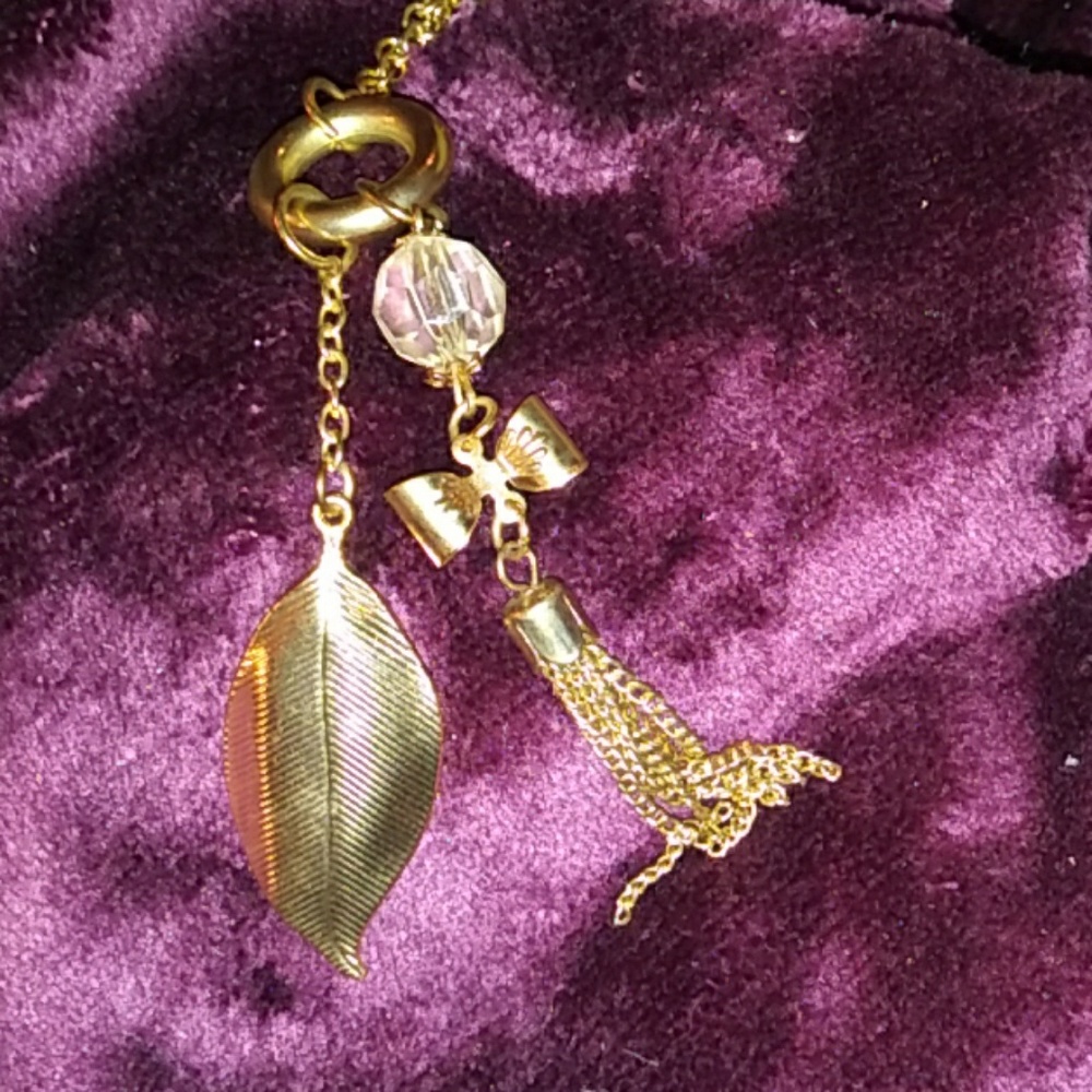📿Feather sweater necklace📿